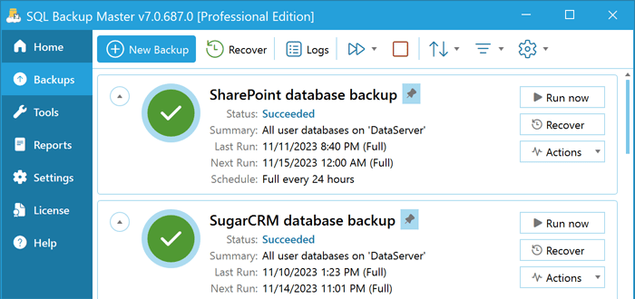SQL Backup Master screenshot SQL Backup Master screenshot