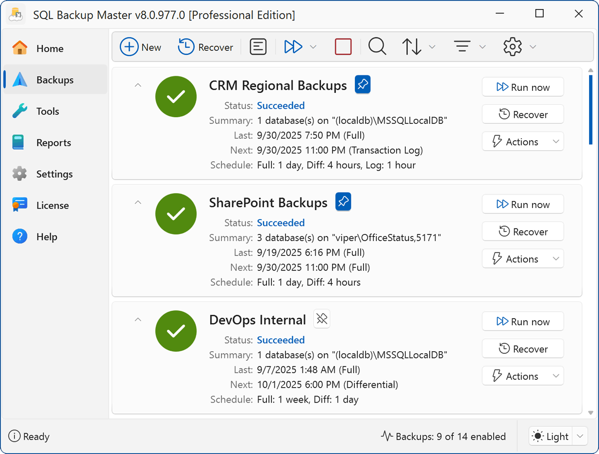 SQL Backup Master - Dark Themes